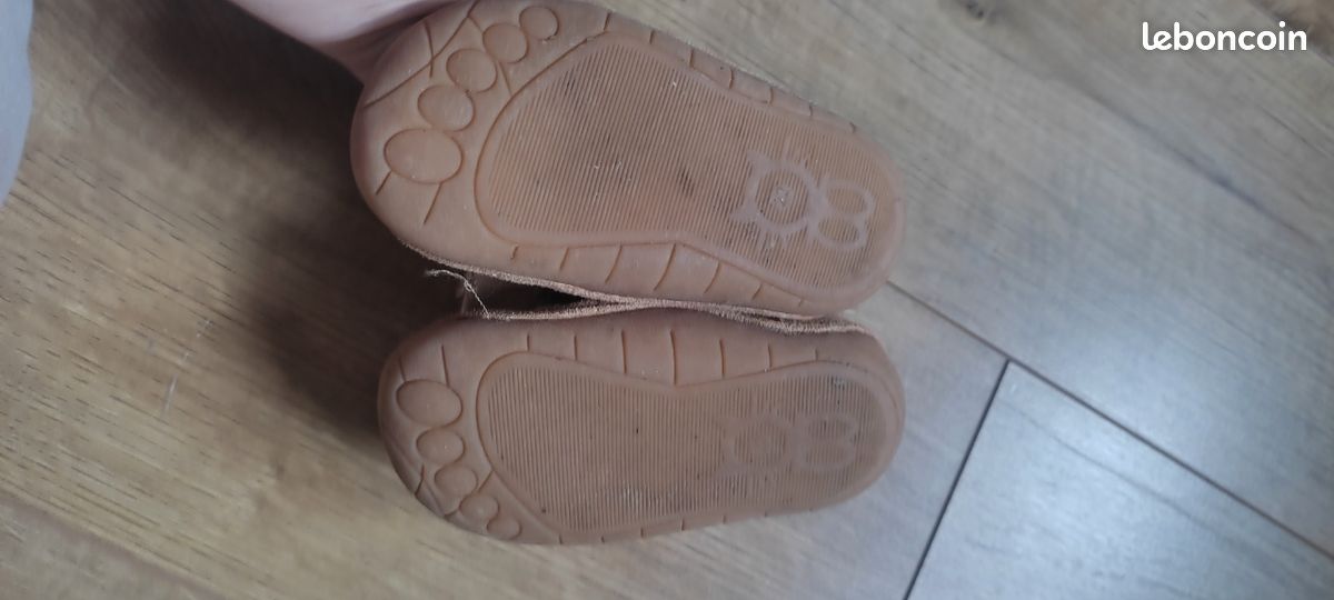 Chaussons premiers pas camel/beige taille 22 (image 4)