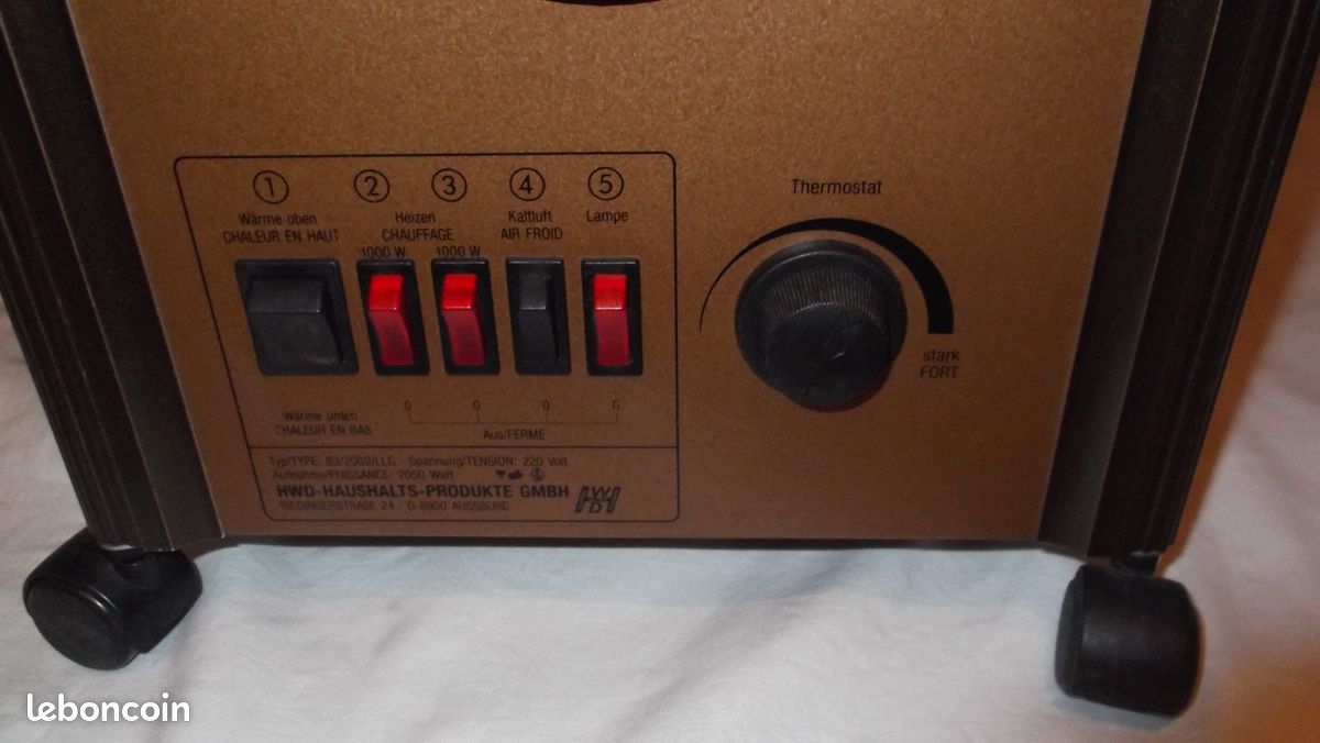 Meuble radiateur électrique à roulettes vintage Imperator 4 saisons collector et rare dans cet état TBE (image 4)