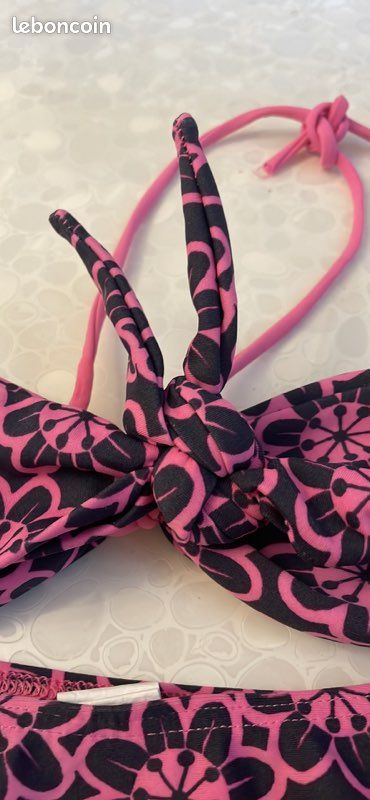 ❤️Superbe maillot de bain imprimé ensemble bikini LAGUNE fille 10 ans design France 🇫🇷 (image 5)