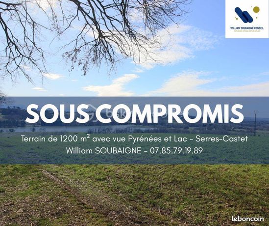 Terrain 1 200 m² Montardon