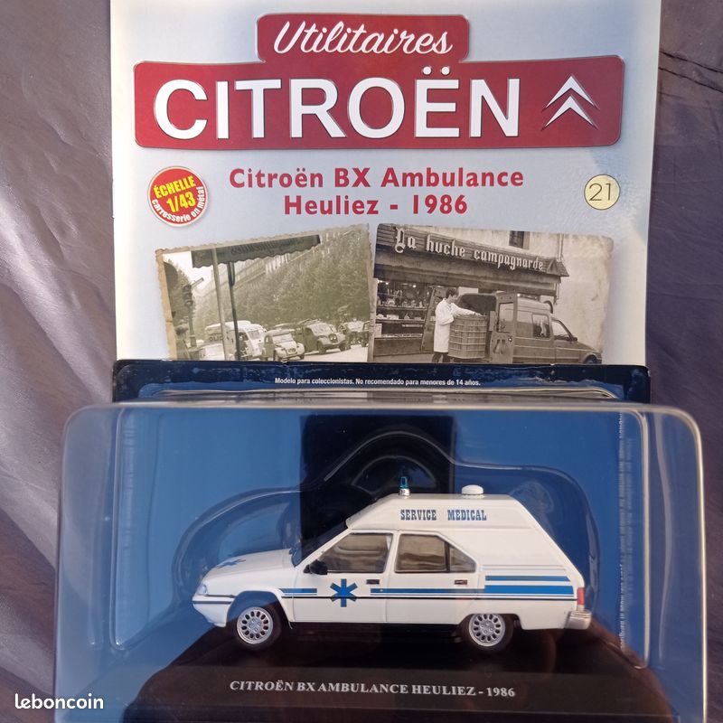 Atlas Citroen CX Heuliez Ambulance en blanc au 1:43 en boite