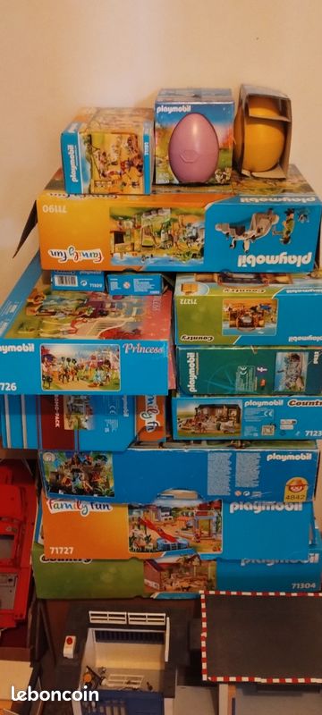 Lot De 9 Boîtes Playmobil Neuves - Modèles Variés (pompier, Moto, Voiture...)