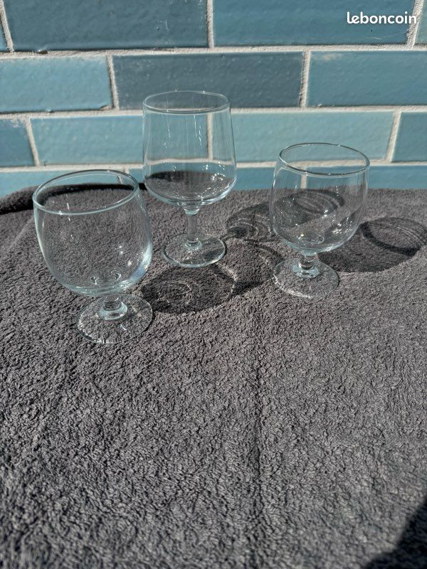 Lot De 3 Verres De Table Transparents – Sans Marque, Usage Quotidien