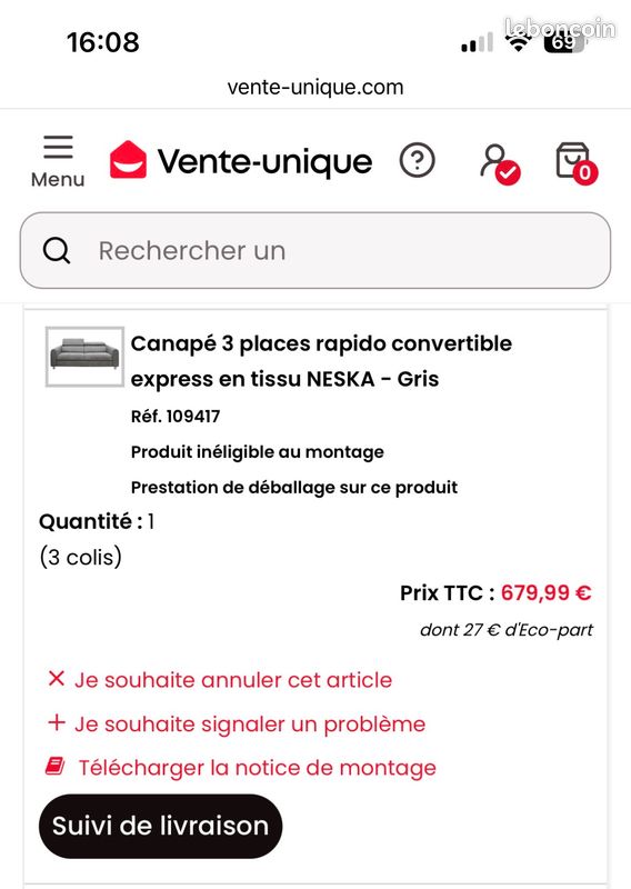 Canapé lit rapido (image 3)