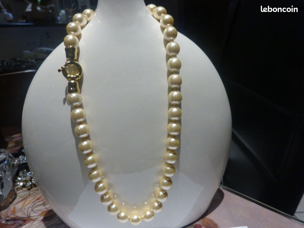 Collier perles fermoir marin Montres Bijoux