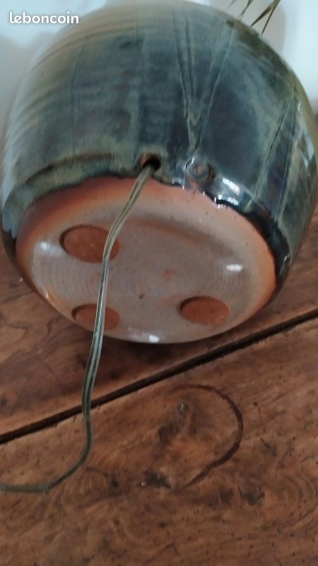 Pied de Lampe en grès, fabrication artisanale, Vintage des années 70-80 (image 10)