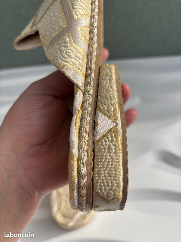 Babouches dorées artisanal Fès T41 neuves (image 12)