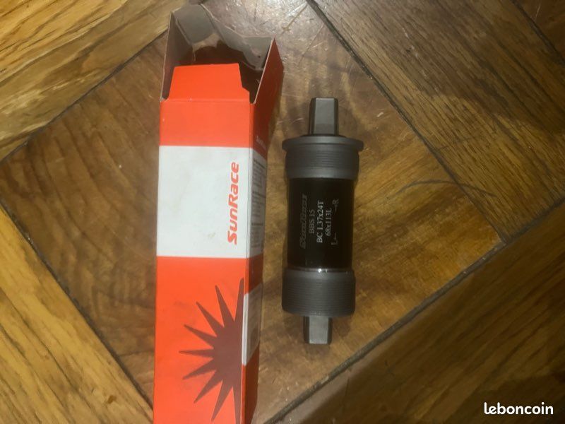 Boîtier De Pédalier Sun Race BC1.37 68/113 - Aluminium - Pour VTT, Vélo Route, Cyclo - Neuf