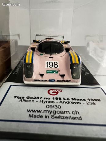 Miniature 24h Du Mans – Tiga GC 287 #181 De 1987 Par GCAM – 1/43, édition Limitée
