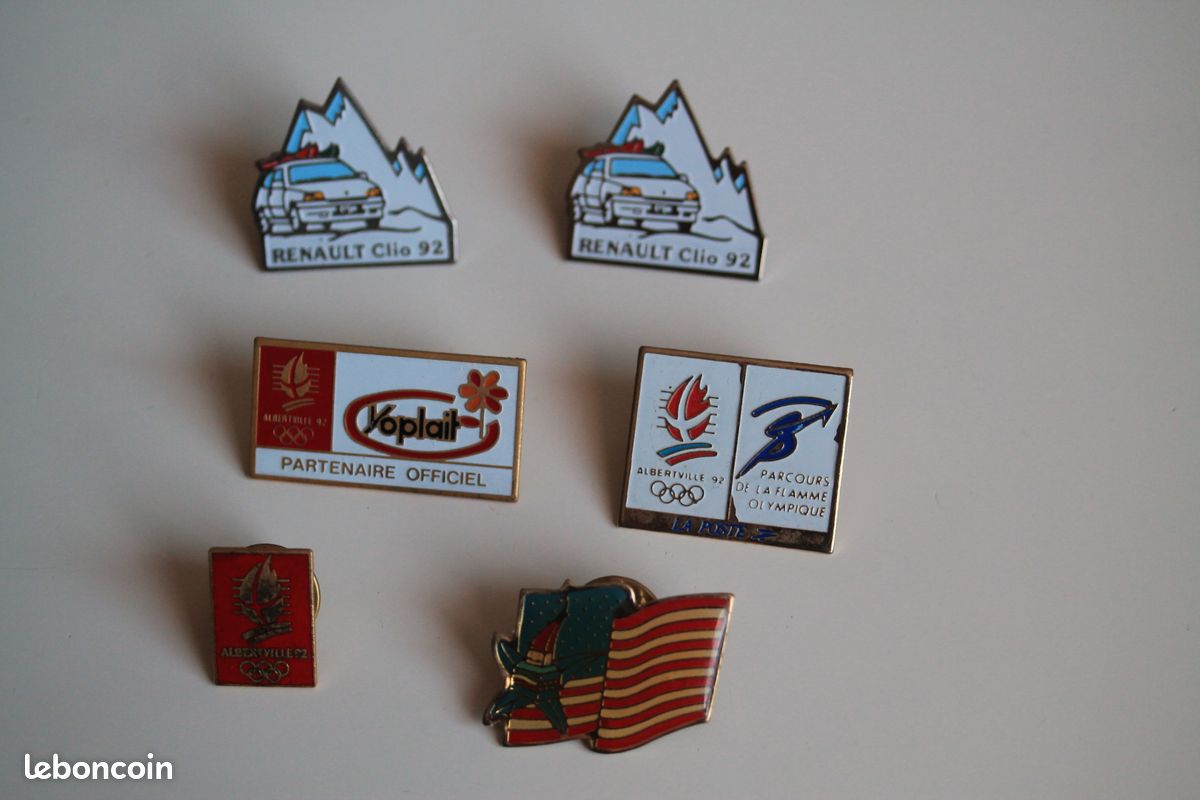 Lot Collector Jeux Olympiques Albertville 1992 : Briquet + Autocollant