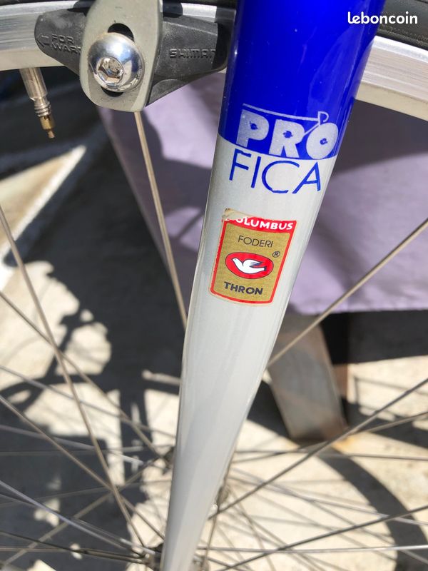 Vélo De Route Gios Bleu – Cadre Acier 57 Cm, Groupe Campagnolo Record 2x9, Look Vintage