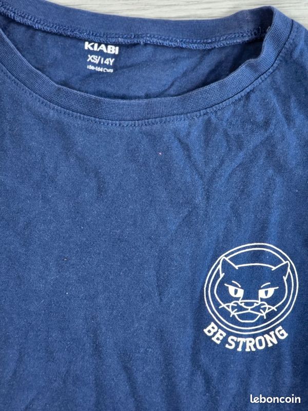 T-shirt manches longues en coton taille 14 ans Kiabi (image 3)