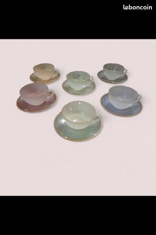 8 assiettes creuses épis de blés volcan Arcopal vintage