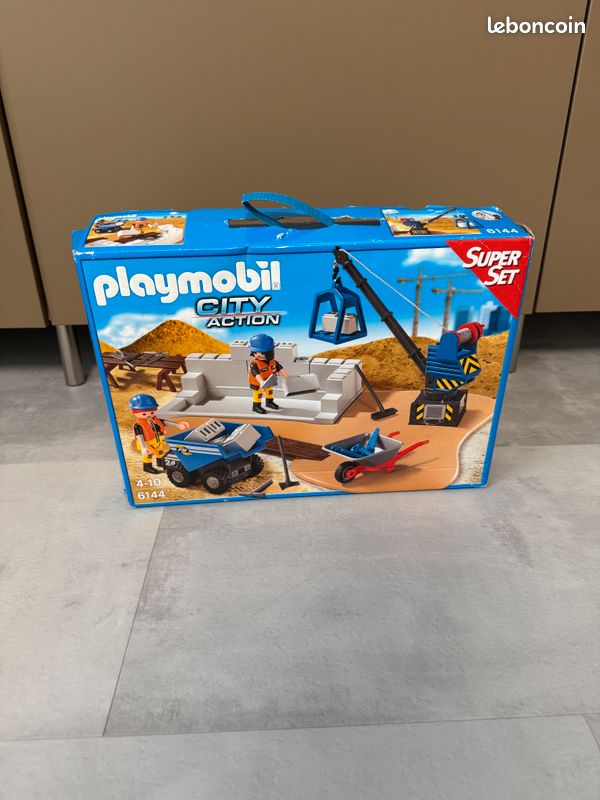 Playmobil city action 6144 super set chantier construction Jeux