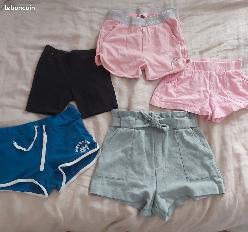 Lot de Shorts shorty cycliste ou de ville fillette 9-11 ans 10e