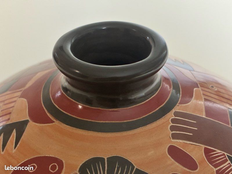 Nicaragua 🇳🇮 Magnifique Vase Emmanuel Maldonado (image 13)