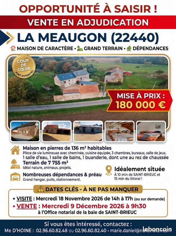 Maison 6 pièces 136 m² · à La Méaugon · 136 m² · 180 000 €
