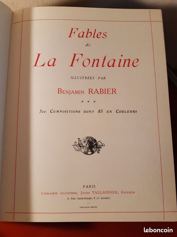 Fables de la Fontaine illustrées par Benjamin Rabier (image 7)