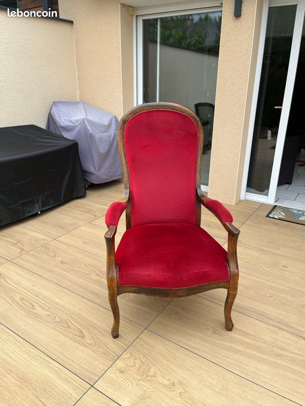 Fauteuil voltaire rouge (image 2)
