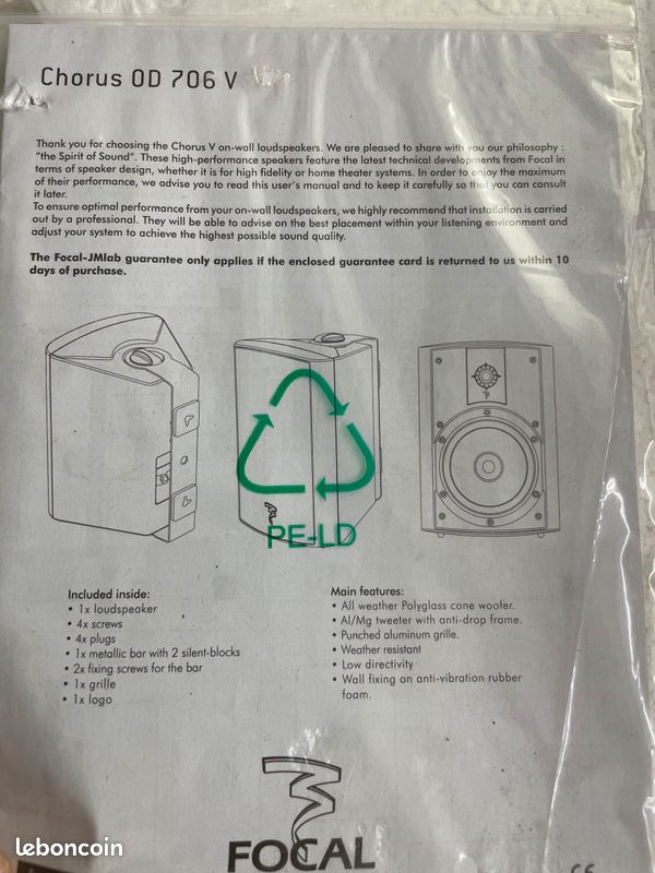 Enceinte focal Photo, audio vidéo