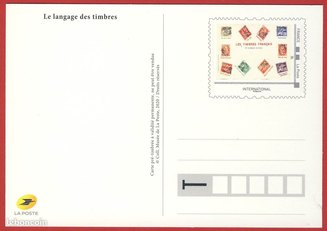 ENTiER NEUF LE LANGAGE DES TiMBRES N° 2 M’AIMEZ-VOUS ? 2020 (image 2)