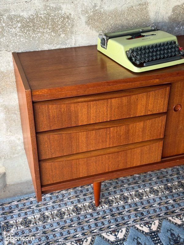 Enfilade scandinave vintage en teck, fabrication Allemande, 1960 (image 2)