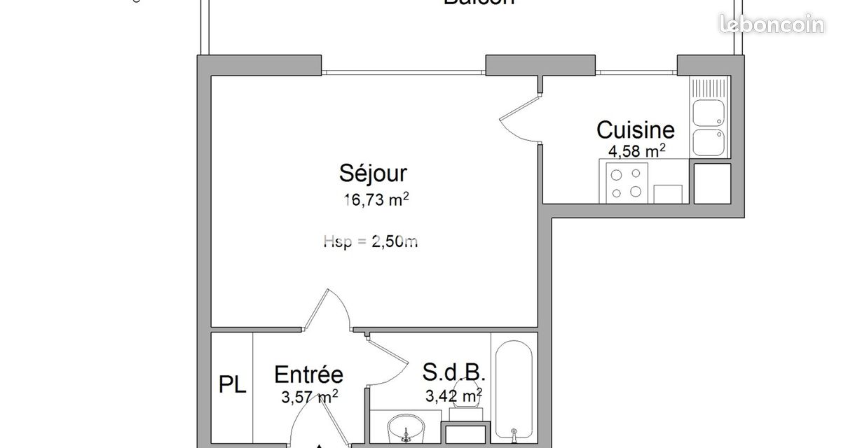 Appartement 1 pièce 28 m² · à Talence · 28 m² · 534 €/mois