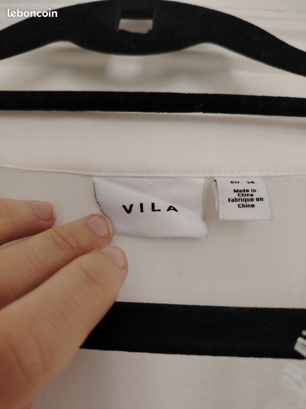 Blouse blanche à dentelle Vila T34 (image 5)