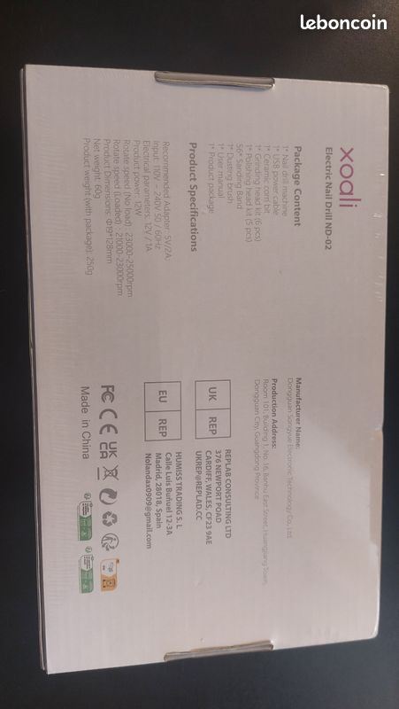 Ponceuse pour ongles professionnelle - XOALI (image 2)