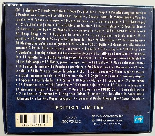 Coffret 4 CD Sheila 1962 - 1992 (image 2)