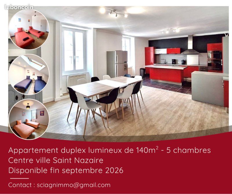 Appartement 7 pièces 140 m² · à Saint-Nazaire · 140 m² · 2 350 €/mois