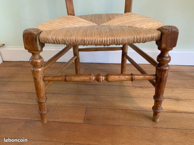 Ancienne chaise basse style prie Dieu (image 2)