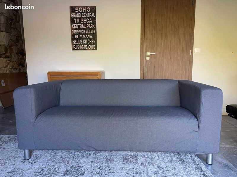 Canapé IKEA Klippan bleu gris (image 1)
