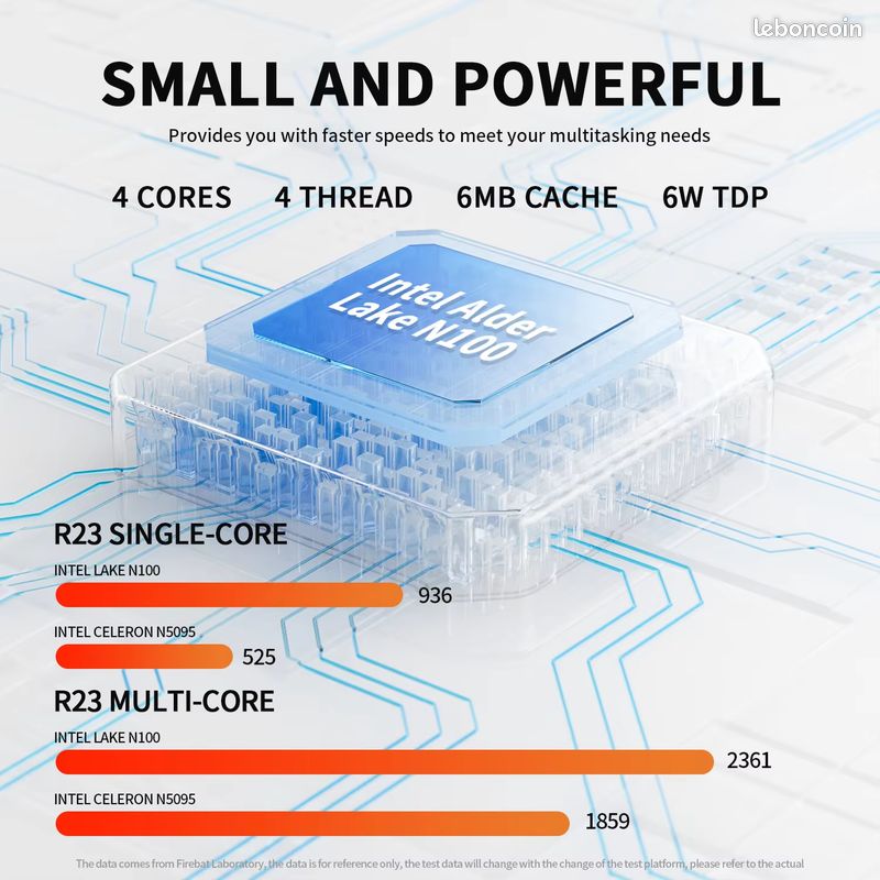 Mini Ordinateur PC FIREBAT S1 Intel Alder Lake N100 Windows 11 16GB RAM DDR4 512GB SSD (image 3)