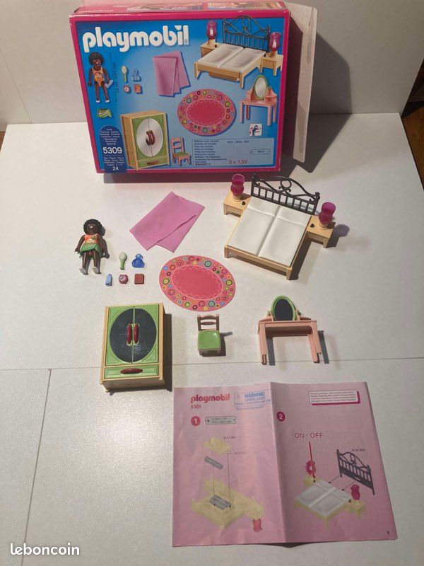 Boîte de playmobil 5309 « chambre adulte avec coiffeuse » - complète et comme neuve (image 5)
