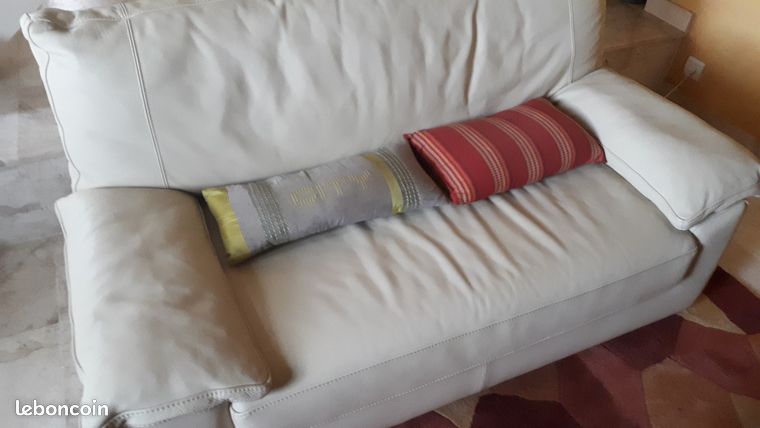 Canapé places STEINER cuir beige Ameublement