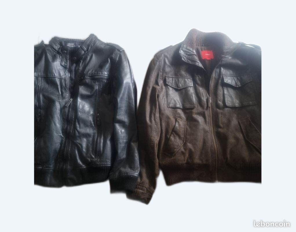 2 blousons cuir Taille L (image 1)