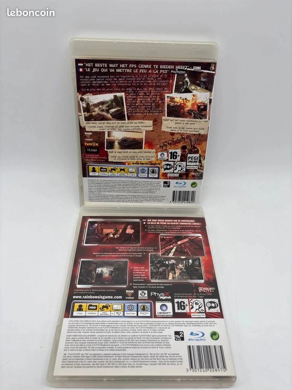 Lot 2 Jeux PS3 Far Cry 2 + Rainbow Six Vegas Tom Clancy Ubisoft Fps Action Shooter Collection (image 2)