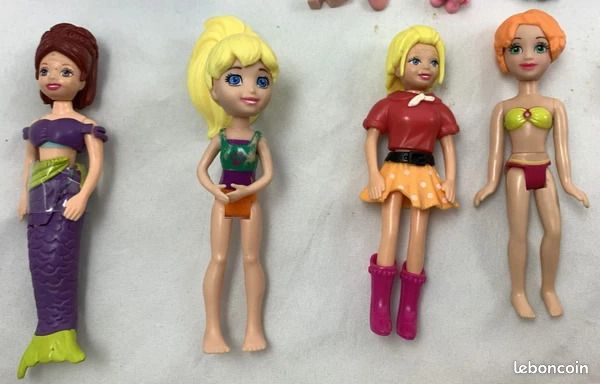 Lot De Poupées Polly Pocket – Vêtements Et Accessoires – Mattel – Occasion