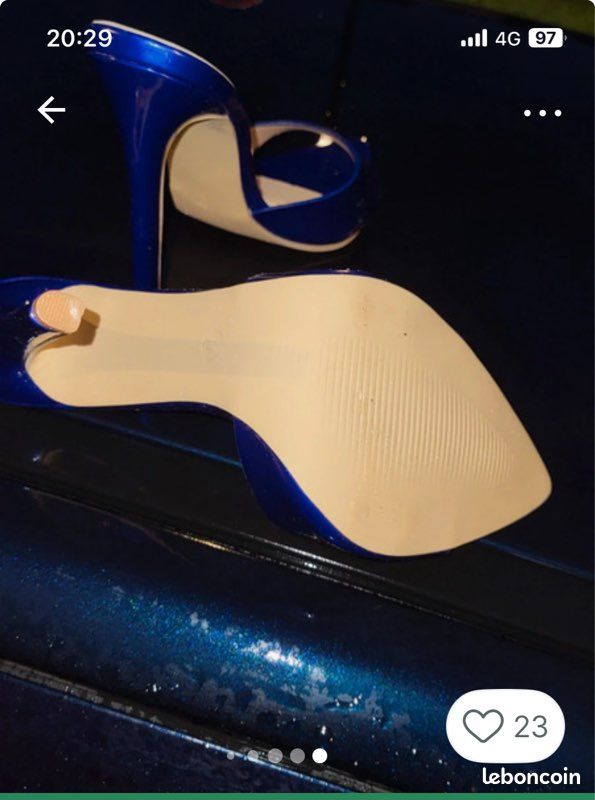 Talons Hauts Rétro Bleu Électrique River Island - Occasion - Hauteur Moyenne - Pour Femme