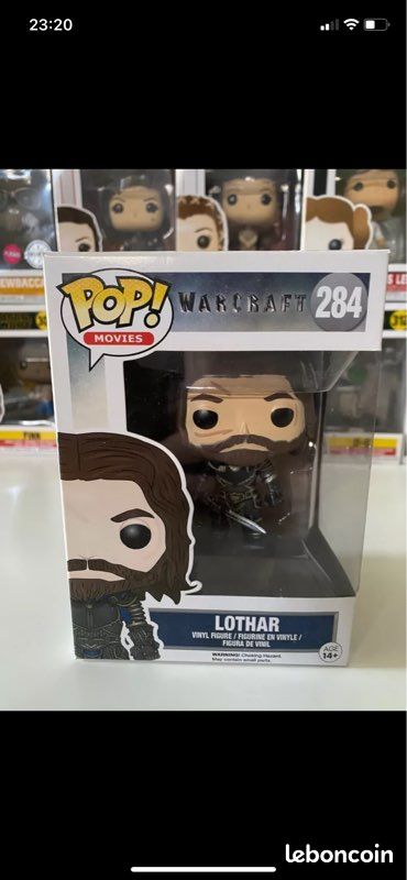 FIGURINE NEUVE FUNKO POP WARCRAFT - LOTHAR N°284 (vendeur pro) (image 1)