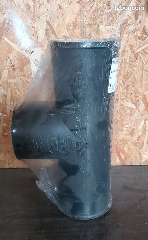 Té Equerre 90° Noir Mat 100mm - ECO BRICOLAGE