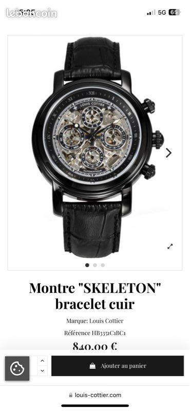 Montre Louis Cottier Tradition Louis Cottier (Sea-gull M170S Black