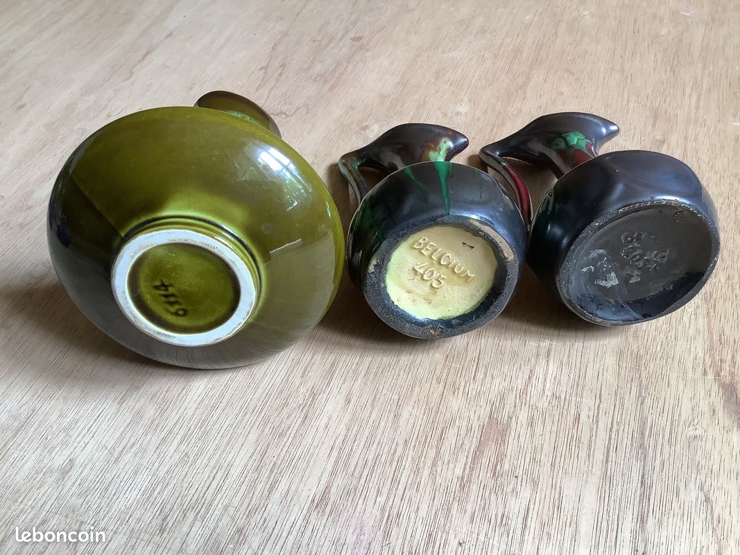 Ensemble 7 céramiques Grès flammés vintage (image 18)