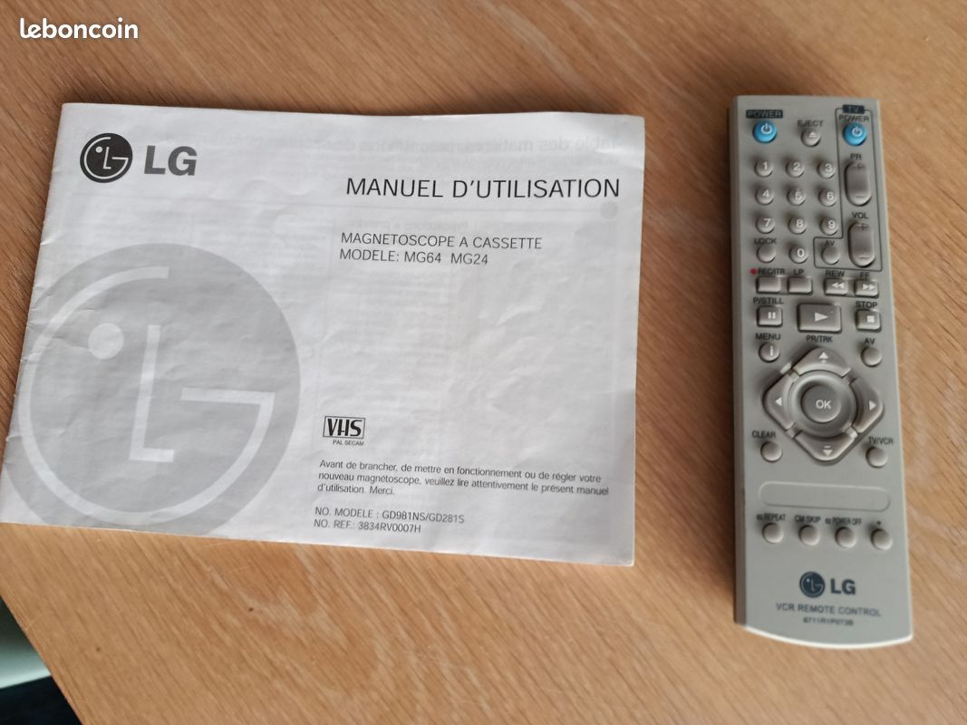 LG MG64 Magnétoscope + Enregistreur VHS - Back Market
