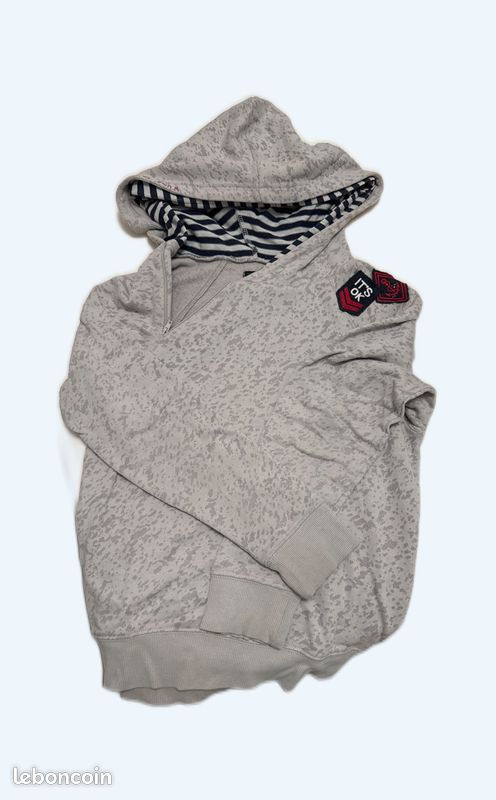 Sweat gris, chiné IKKS (image 1)