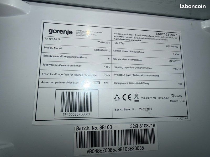 Réfrigérateur frigo gorenje (image 3)