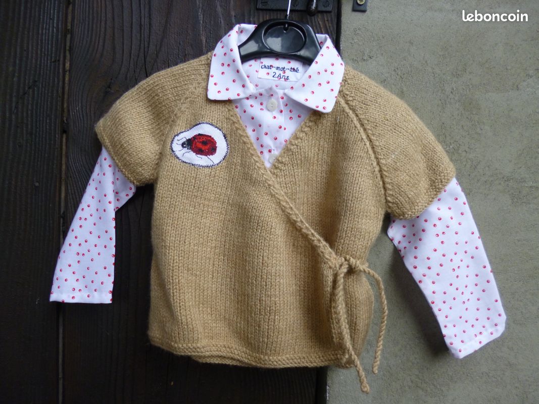 Chemisier et petit gilet fait main (image 1)