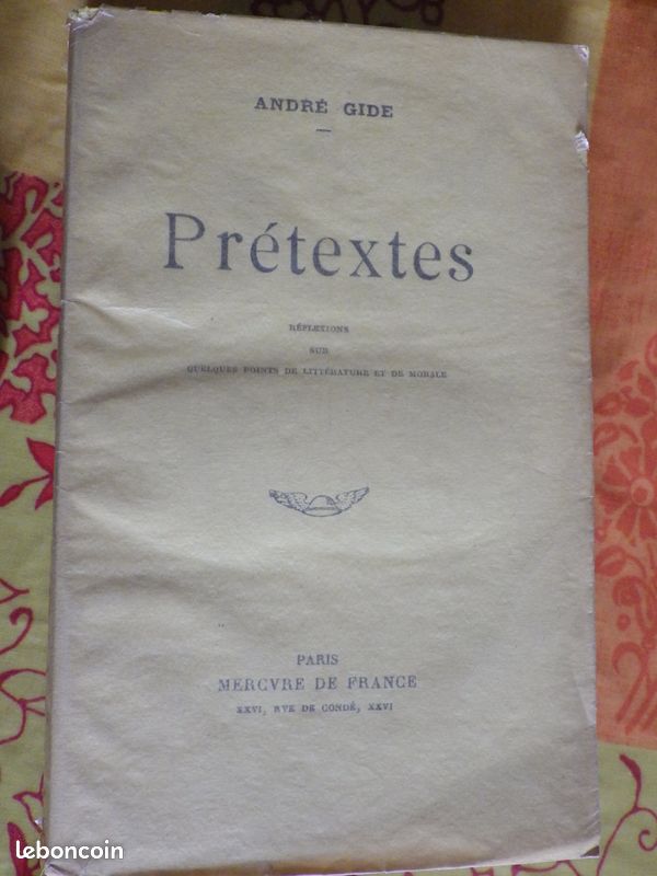 Pretextes, ed mercure france 1929 (image 1)