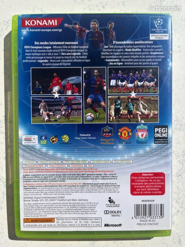PES 2009 - Pro Evolution Soccer [import allemand